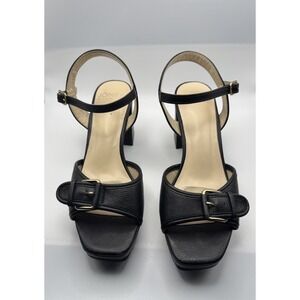 Jones New York Shoes Women's SZ 8 Black Hersta  Sandals Block Heels *see Photos*